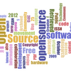 word cloud of open source words